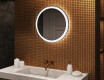 Round Backlit LED Bathroom Mirror 60cm with cool LED color 7000K, warm color 3000K, or neutral color 4500K