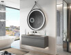 Round hanging mirror with lights L33