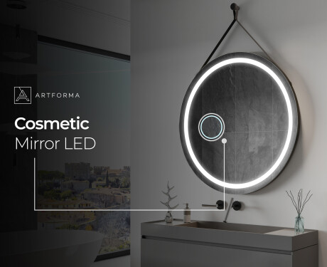 Round hanging mirror with lights L33 #4