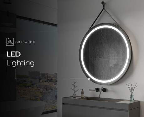 Round hanging mirror with lights L33 #3
