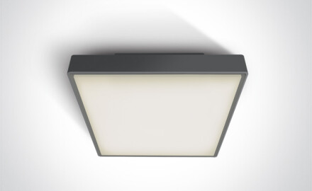 PIRNARI AN ceiling light, 24W, 3000K, IP65, grey