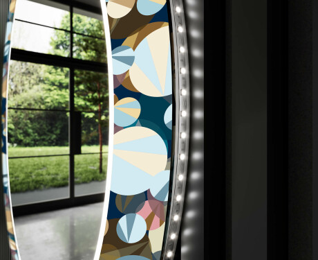 Round Backlit Decorative Mirror LED For The Hallway - Ball #9