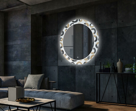 Backlit Decorative Mirror LED For The Living Room - Donuts #2
