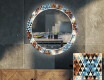 Round Backlit Decorative Mirror LED For The Living Room - Color Triangles #1