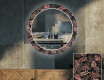 Round Backlit Decorative Mirror LED For The Living Room - Jungle