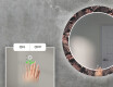 Round Backlit Decorative Mirror LED For The Living Room - Jungle #4