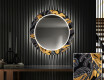 Round Backlit Decorative Mirror LED For The Hallway - Autumn Jungle