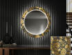 Round Backlit Decorative Mirror LED For The Hallway - Ancient Pattern