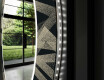 Round Backlit Decorative Mirror LED For The Living Room - Dotted Triangles #9
