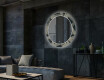 Round Backlit Decorative Mirror LED For The Living Room - Dotted Triangles #2