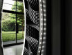 Round Backlit Decorative Mirror LED For The Living Room - Dark Wave #9