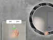 Round Backlit Decorative Mirror LED For The Living Room - Dark Wave #4