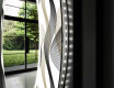 Round Backlit Decorative Mirror LED For The Hallway - Waves #9