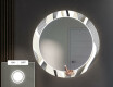 Round Backlit Decorative Mirror LED For The Hallway - Waves #3