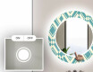 Round Decorative Mirror With LED Lighting For The Bathroom - Abstract Seamless #3