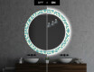 Round Decorative Mirror With LED Lighting For The Bathroom - Abstract Seamless #6