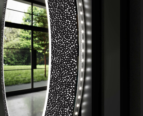 Round Decorative Mirror With LED Lighting For The Bathroom - Dotts #9