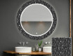 Round Decorative Mirror With LED Lighting For The Bathroom - Gothic