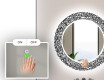 Round Decorative Mirror With LED Lighting For The Bathroom - Letters #4