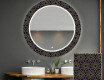 Round Decorative Mirror With LED Lighting For The Bathroom - Ornament