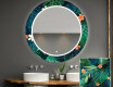 Round Decorative Mirror With LED Lighting For The Bathroom - Tropical