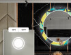 Round Backlit Decorative Mirror LED For The Dining Room - Abstract Geometric #3