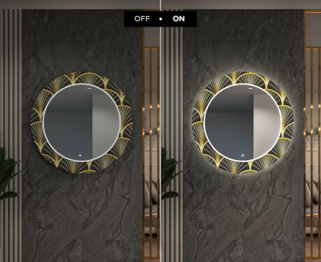 Backlit Decorative Mirror Led For The Hallway - Art Deco #6