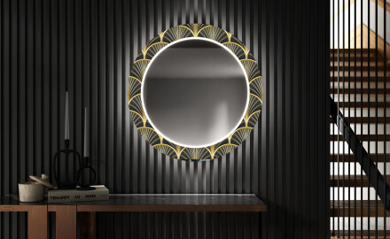Backlit Decorative Mirror Led For The Hallway - Art Deco