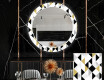 Round Backlit Decorative Mirror LED For The Dining Room - Geometric Patterns