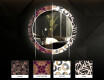 Round Backlit Decorative Mirror LED For The Living Room - Gold Mandala #5