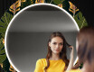 Backlit Decorative Mirror Led For The Hallway - Botanical Flowers #10