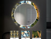 Backlit Decorative Mirror Led For The Hallway - Botanical Flowers #5