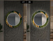Backlit Decorative Mirror Led For The Hallway - Botanical Flowers #6
