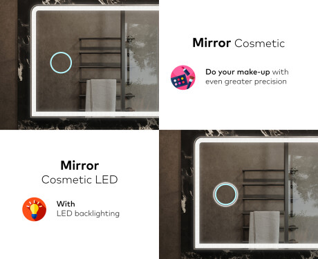 Designer Backlit LED Bathroom Mirror L146 #8