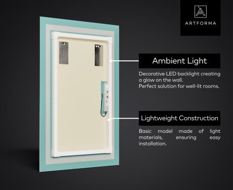 Full length hallway mirror backlit LED L01 #3