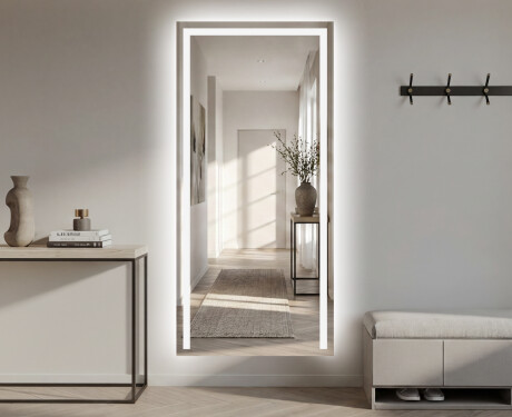 Full length hallway mirror backlit LED L11