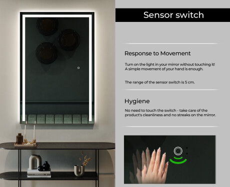 Full length hallway mirror backlit LED L11 #6