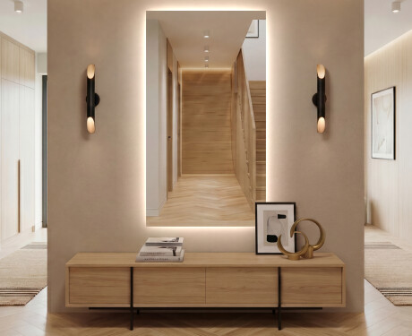 Full length hallway mirror backlit LED L58