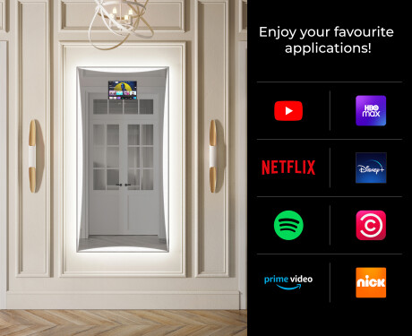 Long wall hallway mirror backlit LED L77 #2