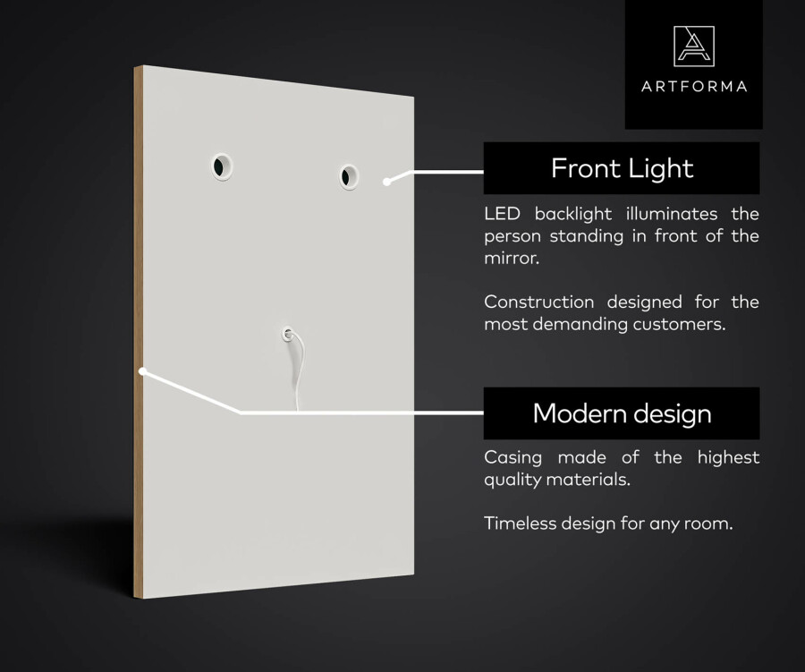 Artforma Long wall hallway mirror backlit LED L02