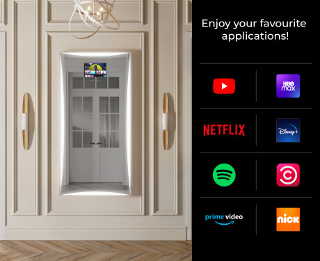 Long wall hallway mirror backlit LED L77 #2