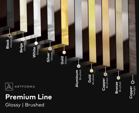 Long wall hallway mirror backlit LED L77 #5