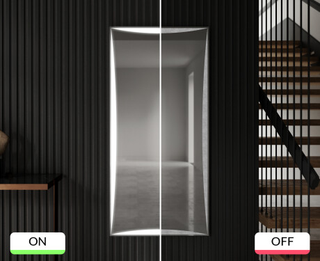 Long wall hallway mirror backlit LED L77 #9