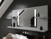 Bathroom led illuminated mirror with shelves L02 #10