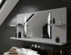 Bathroom led illuminated mirror with shelves L27 #10