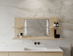 Bathroom led illuminated mirror with shelves L38 #9