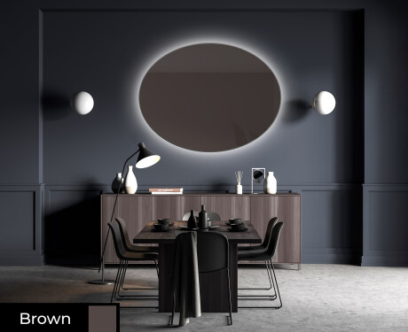 Oval modern decorative mirrors L178 #4