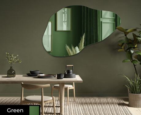 Irregular ornate mirror on wall L180