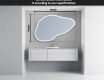 Irregular Mirror LED Lighted decorative design P222 #3