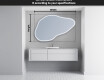 Irregular Mirror LED Lighted decorative design P223 #3